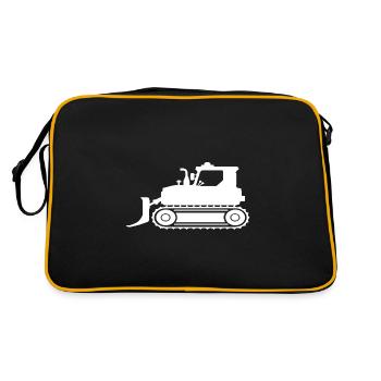 White bulldozer T-shirt - Retro Bag - black/gold - Back