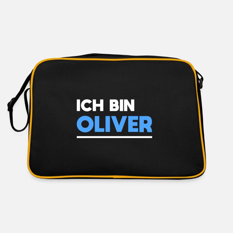 Oliver Name Spruch für stolze Oliver Retro Tasche