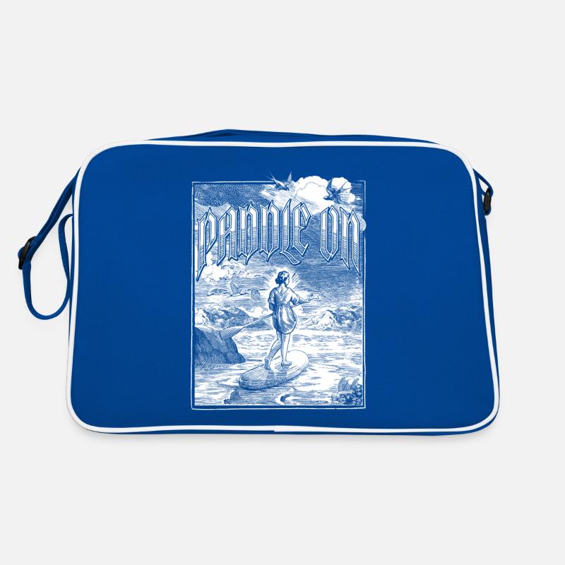 Paddle Board Paddling Drawing Retro Bag