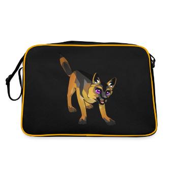 Chien de berger - Sac Retro - noir/or - Dos