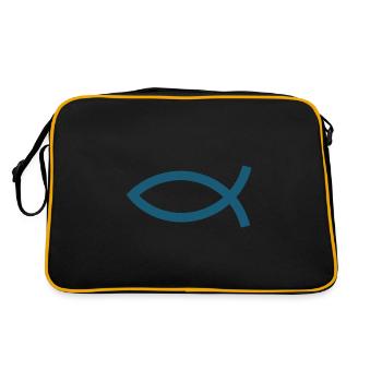 Jésus poisson Ichthys poisson poisson poisson - Sac Retro - noir/or - Dos