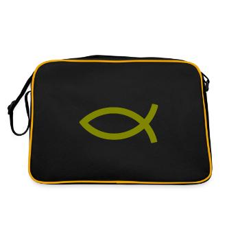 Jésus poisson Ichthys poisson poisson poisson - Sac Retro - noir/or - Dos