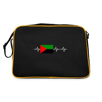 Martinique battement de coeur Cadeau fierté - Sac Retro - noir/or - Dos