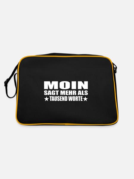 Moin - Retro Tasche - Schwarz/Gold - Hinten