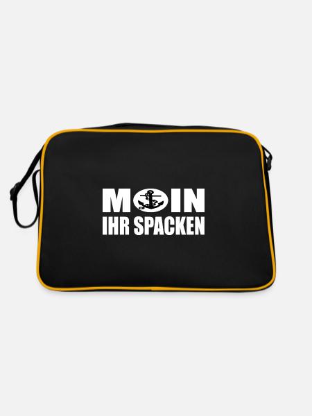 Moin - Retro Tasche - Schwarz/Gold - Hinten