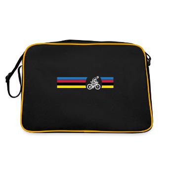 cycling shirt cycling fan - Retro Bag - black/gold - Back