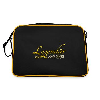 Jahr 1992 - Retro Tasche - Schwarz/Gold - Hinten