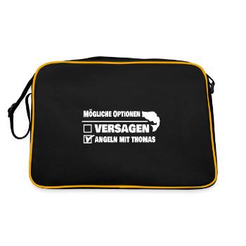 Vorname Thomas - Retro Tasche - Schwarz/Gold - Hinten