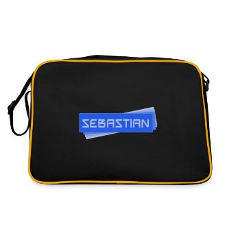 Prénom Sebastian - Sac Retro - noir/or - Dos