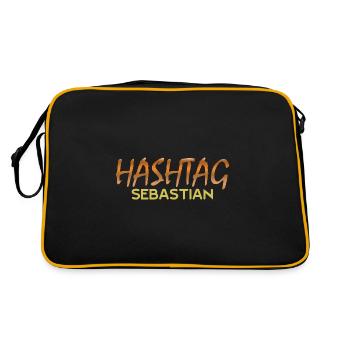 Hashtag Médias Sociaux SEBASTIAN Sebastian - Sac Retro - noir/or - Dos