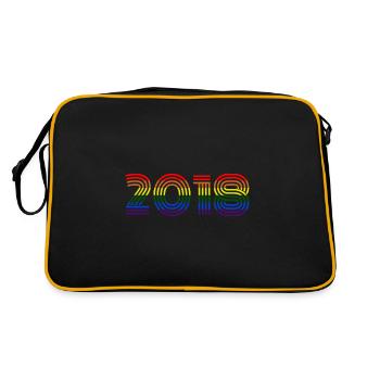 Année 2018 - Sac Retro - noir/or - Dos