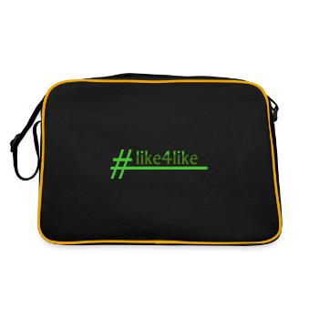 Stylish hashtag like4like - Retro Bag - black/gold - Back