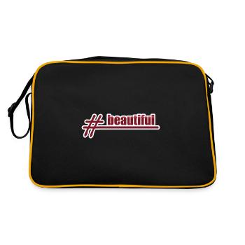 Style Hashtag beautiful - Retro Bag - black/gold - Back