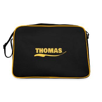 Name tag thomas - Retro Bag - black/gold - Back