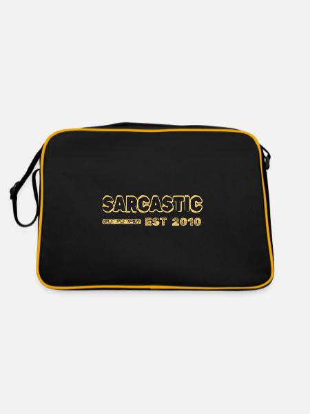Sarcastic 2010 - Retro Tasche - Schwarz/Gold - Hinten
