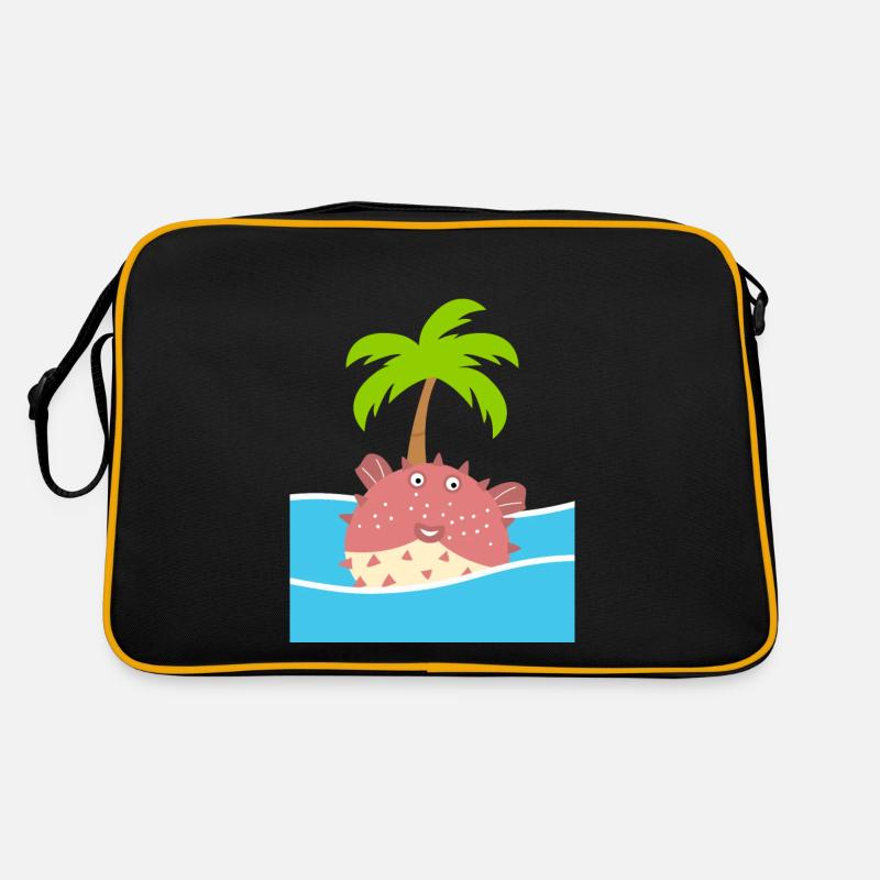 Poisson-globe et cocotier Sac Retro