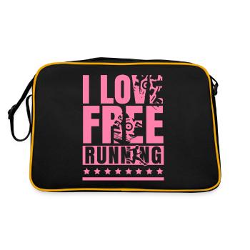 J’adore Parkour Libre Courir Parkourläuferin Spor - Sac Retro - noir/or - Dos