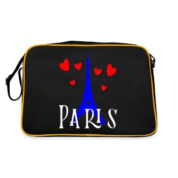 Paris,Tour Eiffel,France - Sac Retro - noir/or - Dos
