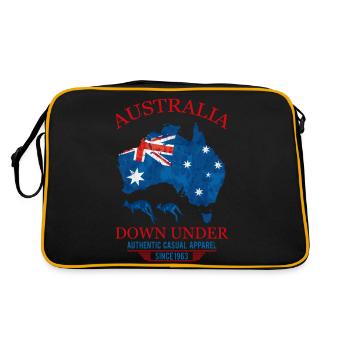 AUSTRALIA - DOWN UNDER 2 - Retro Tasche - Schwarz/Gold - Hinten