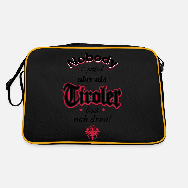 Tiroler Spruch Nobody is perfect aber als Ti... Retro Tasche