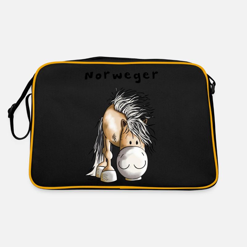 Süßer Norweger - Retro Tasche - Schwarz/Gold