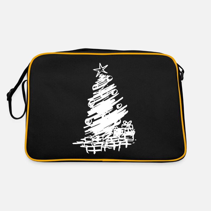 Wise Christmas tree with presents and Christmas Retro Bag