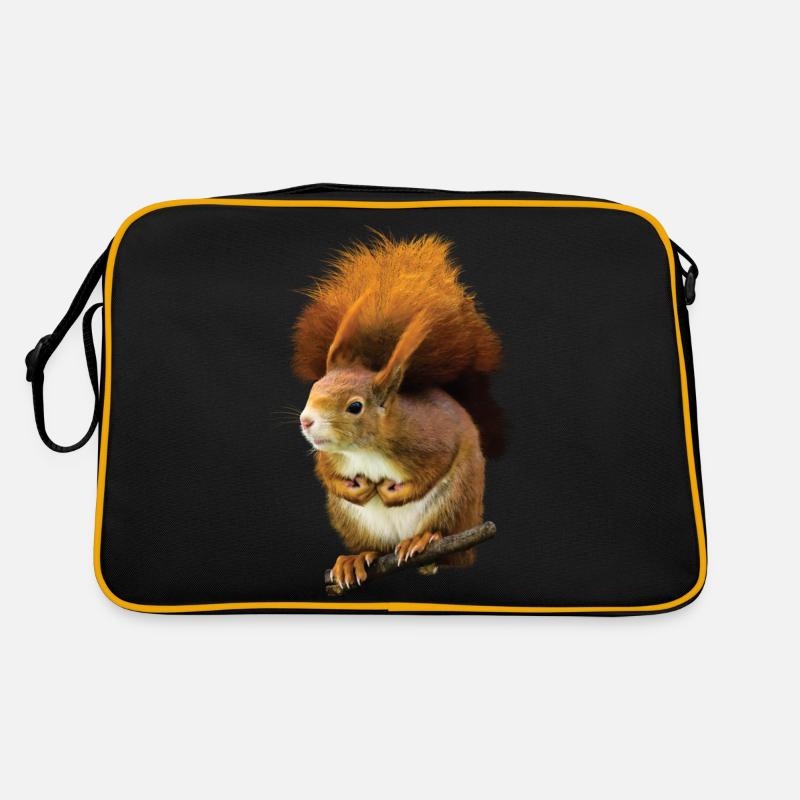 Eichhörnchen Süß niedlich putzig cool drollig Spaß Retro Tasche