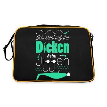 Angler & Fischer Designs - Retro Tasche - Schwarz/Gold - Hinten