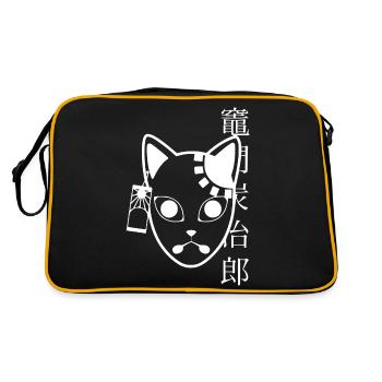 Anime drôle masque de visage - Sac Retro - noir/or - Dos