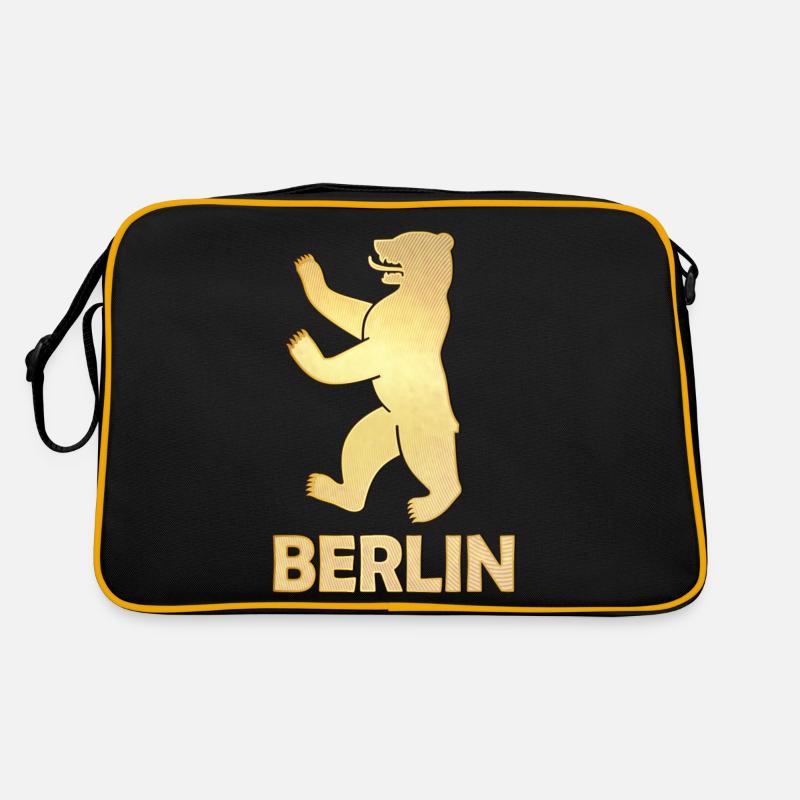 berlin gold - Retro Tasche - Schwarz/Gold