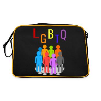 Les LGBTQ - Sac Retro - noir/or - Dos