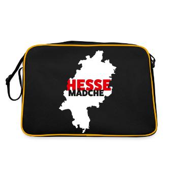 Hesse-Mädche - Retro Tasche - Schwarz/Gold - Hinten