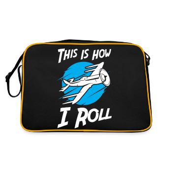 Voici comment je roule le vol aérien - Sac Retro - noir/or - Dos