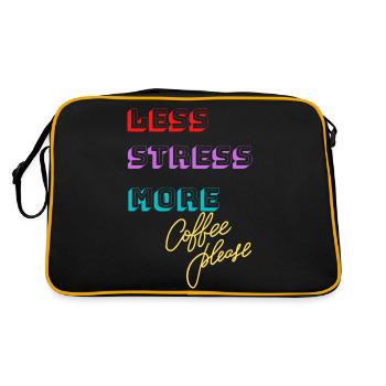 Stress-free, more coffee please! - Retro Bag - black/gold - Back