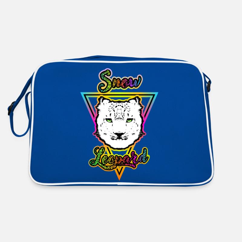 Schneeleopard Retro Tasche
