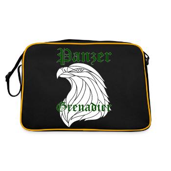 Panzergrenadier Panzer Grenadier Geschenk - Retro Tasche - Schwarz/Gold - Hinten