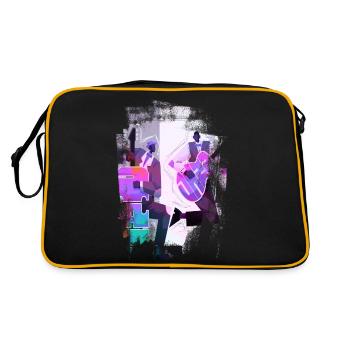 Music retro heavy metal Hard Rock Punk vinyl pop - Retro Bag - black/gold - Back