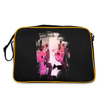 Music retro heavy metal Hard Rock Punk vinyl pop - Retro Bag - black/gold - Back