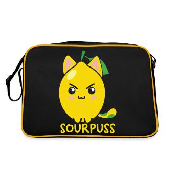Drôles de jeux de mots sur les animaux - Sac Retro - noir/or - Dos