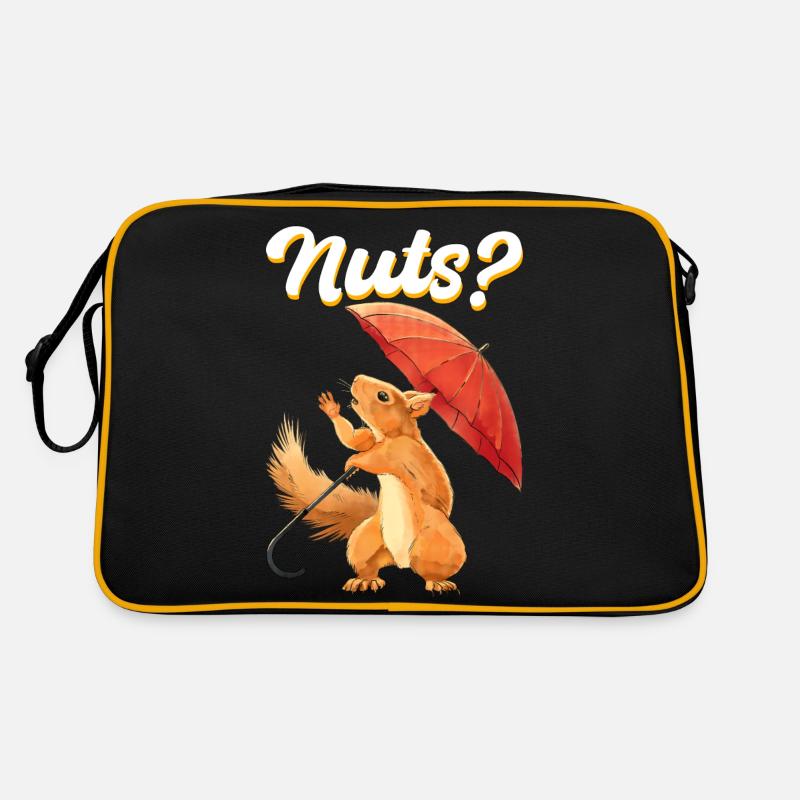 Eichhörnchen Nagetier Spruch Geschenk Retro Tasche