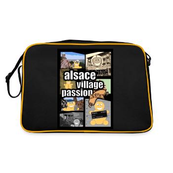 Alsace Gamer humour - Sac Retro - noir/or - Dos