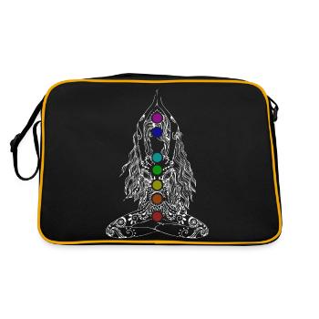 Chakra - Retro Tasche - Schwarz/Gold - Hinten