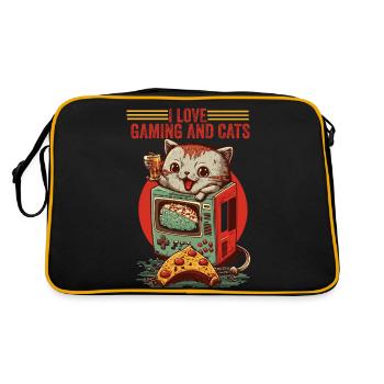 Jeu vidéo CAT Lover Funny Gaming - Sac Retro - noir/or - Dos