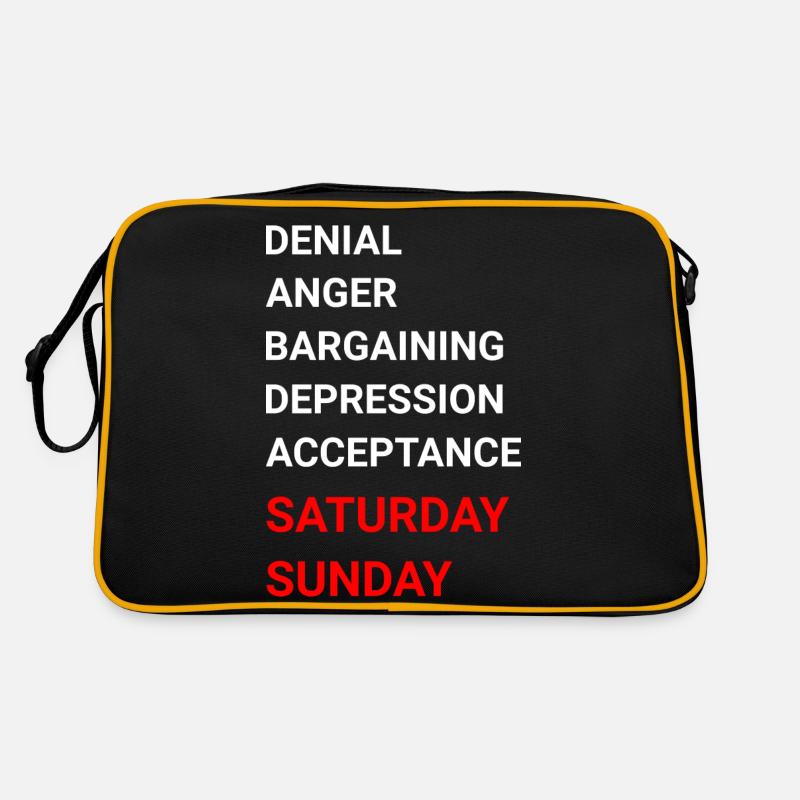 Bargaining Depression Acceptance Saturday Sunday Retro Bag