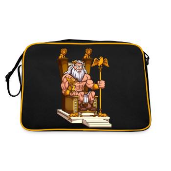 Zeus On Throne - Retro Bag - black/gold - Back