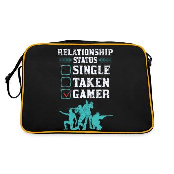 Relationship Status Gamer Design - Retro Bag - black/gold - Back