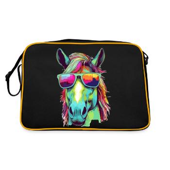 Eto the bespectacled horse - Retro Bag - black/gold - Back