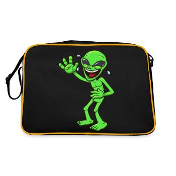 Laughing Alien - Retro Bag - black/gold - Back