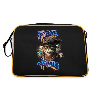Cool Pirate Cat Shirt - Pirate Master - Sac Retro - noir/or - Dos