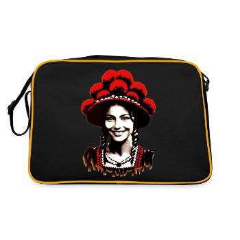 Fille de la Forêt-Noire | Bollenhut de la Forêt-Noire - Sac Retro - noir/or - Dos
